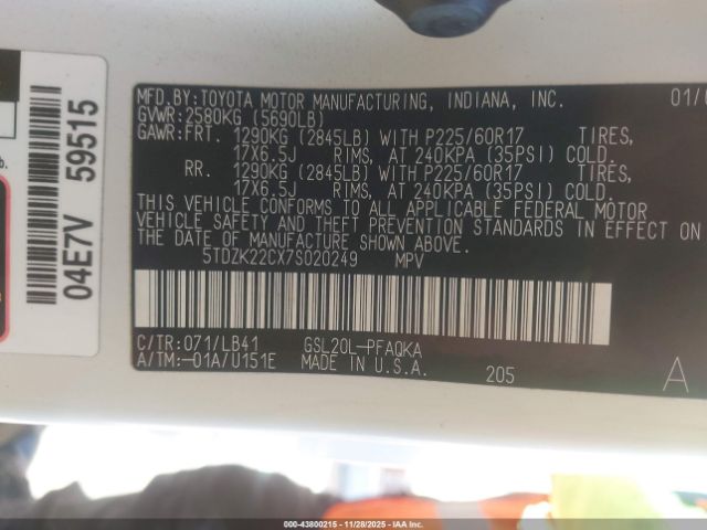 Toyota Sienna Xle Limited Image 13