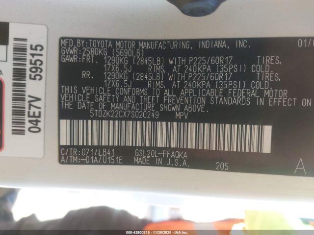 Toyota Sienna Xle Limited Image 13